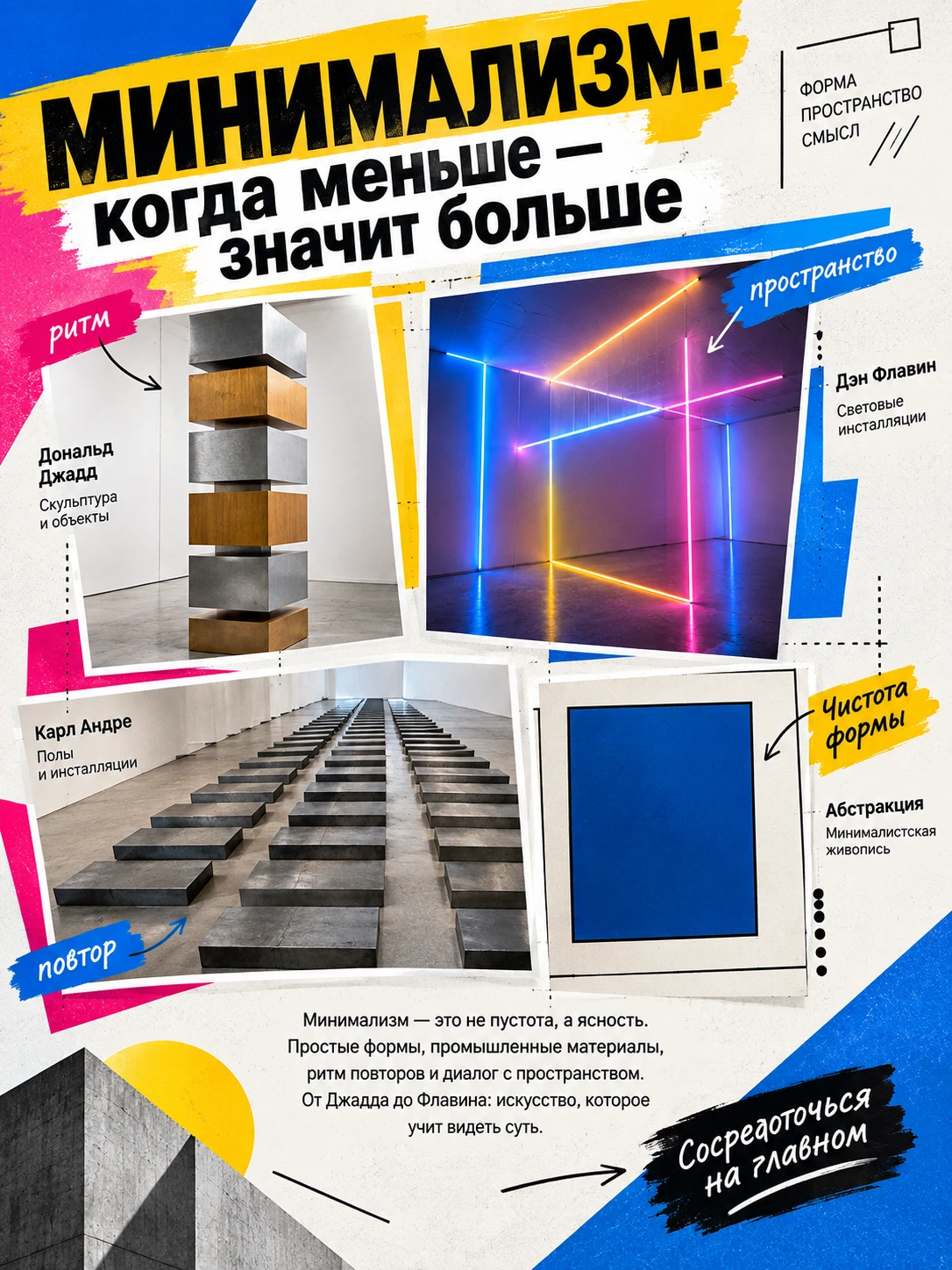 Минимализм в искусстве: красота в простоте Минимализм — одно из самых узнаваемых художественных течений второй - изображение