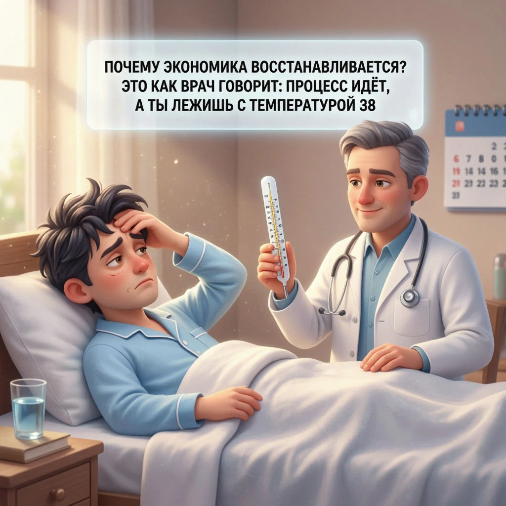Разбираем, почему макровосстановление и твоё личное «денег нет» прекрасно уживаются. Спойлер: потому что - изображение
