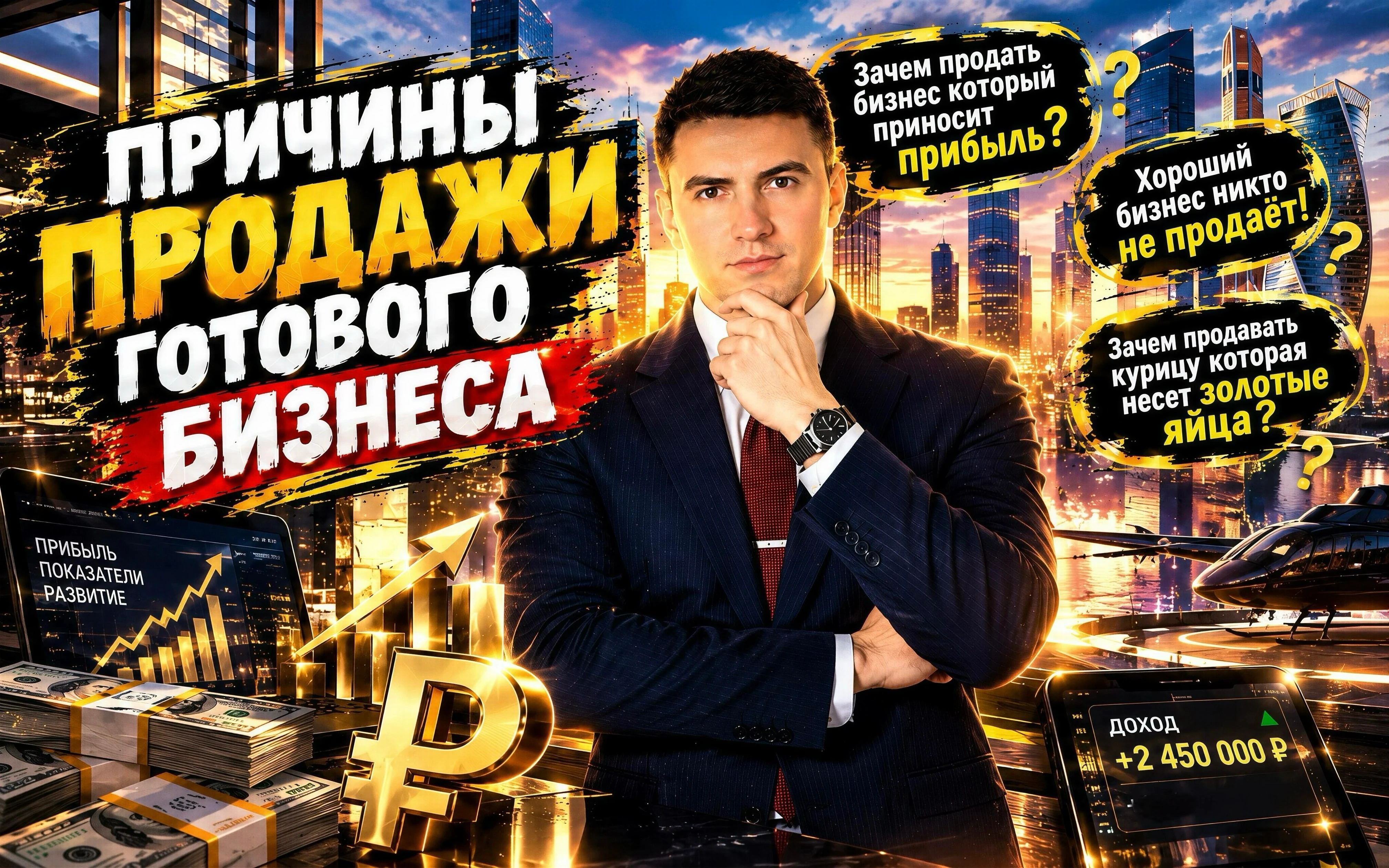 ⁠💬У неопытных предпринимателей сам факт продажи прибыльного бизнеса вызывает подозрение: если все в порядке, - изображение
