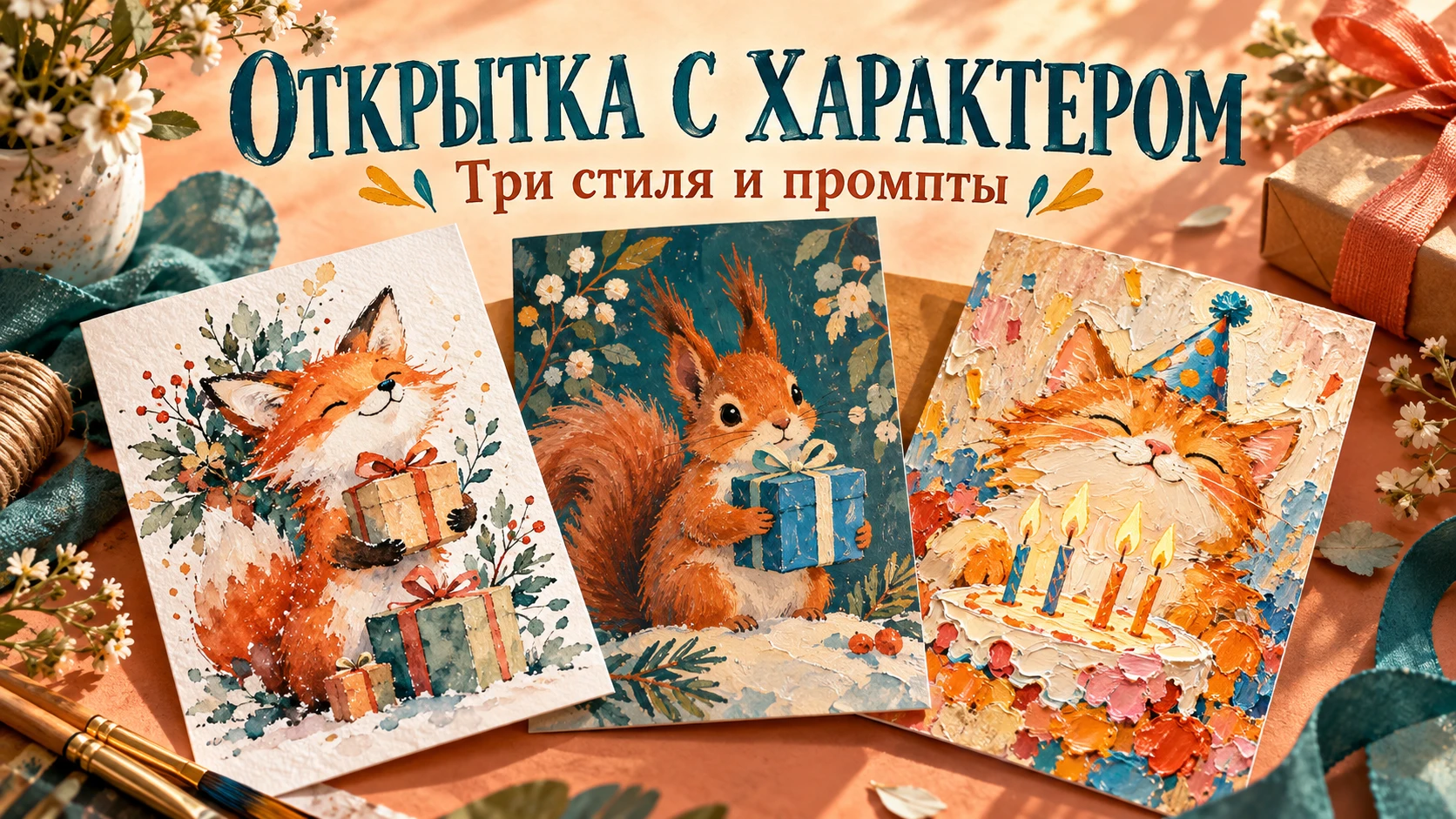 Открытка становится личной, когда связана с человеком: любимым животным, общим воспоминанием или знакомым - изображение