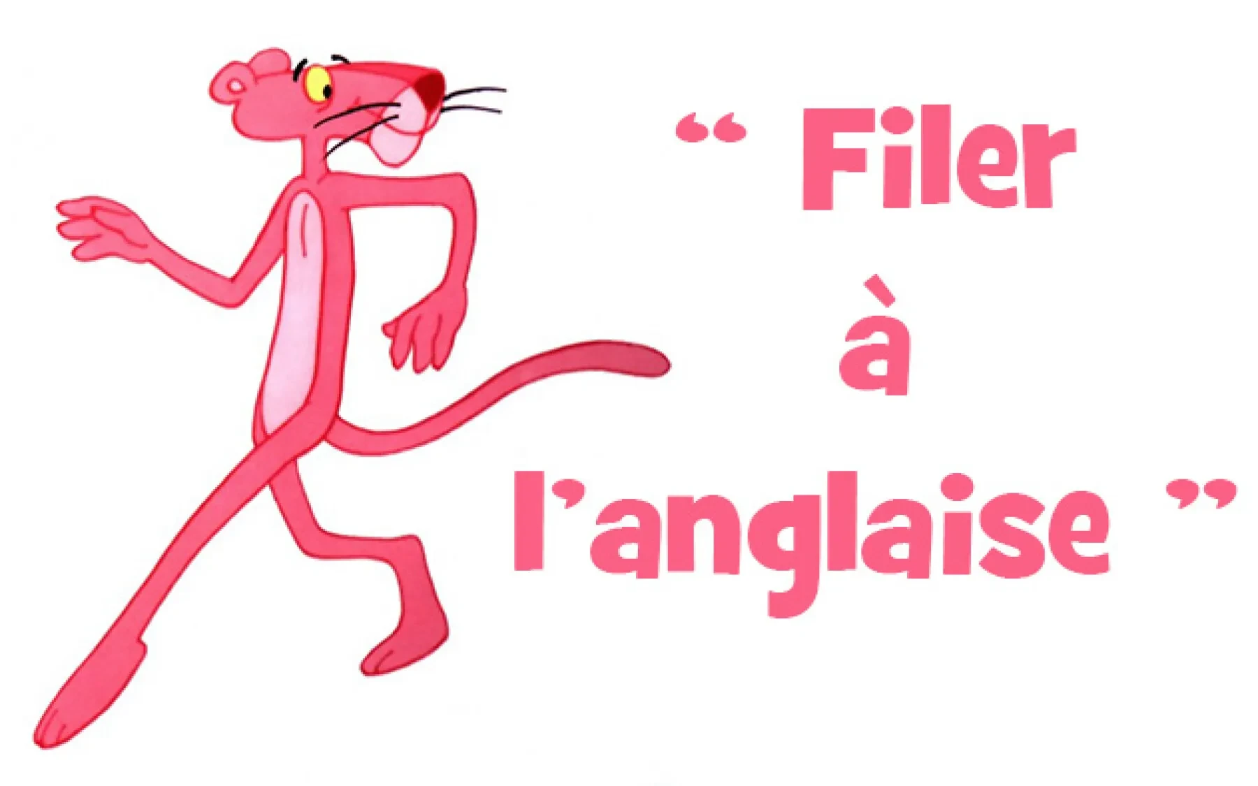 Выражение попало в русский язык из французского (фр. filer à l’anglaise, partir à l’anglaise), откуда оно - изображение