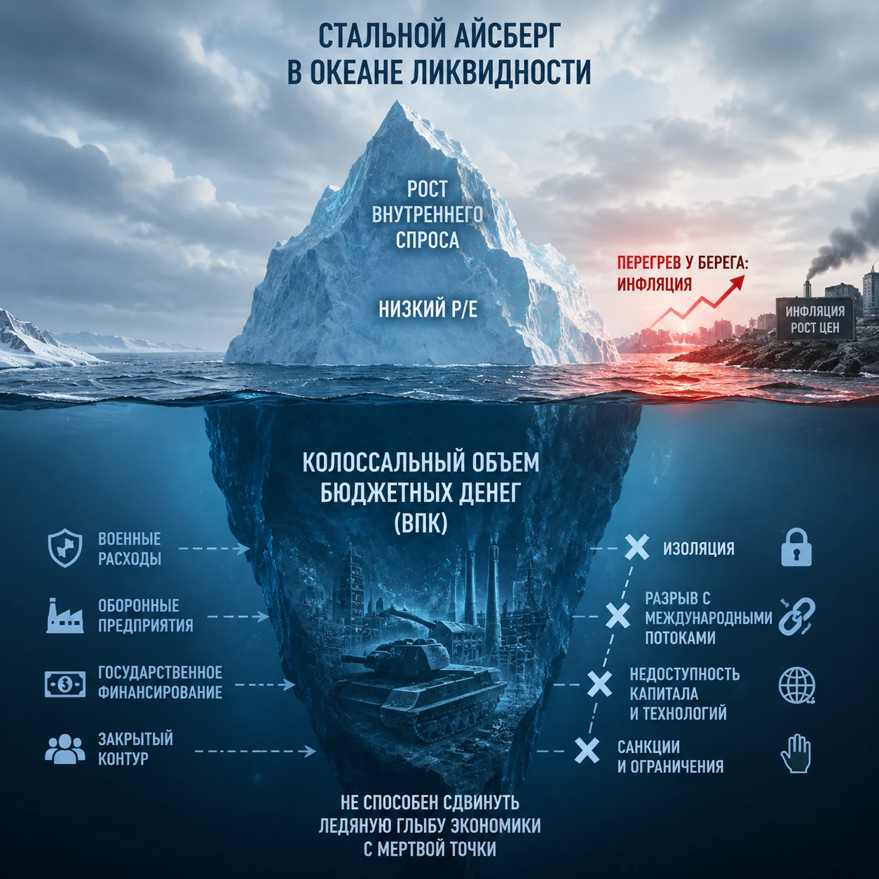 #РоссийскийРынок #IMOEX #Инфляция #Рубль #Изоляция #ВПК #Дивиденды #КлючеваяСтавка #ФинансыИндекс МосБиржи - изображение
