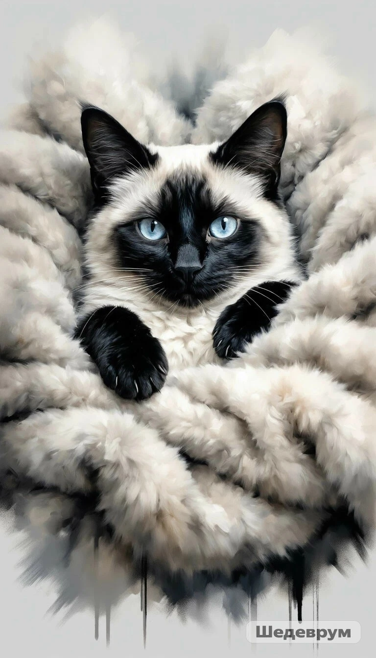 Коты в шедевруме. #кот #шедеврум - изображение