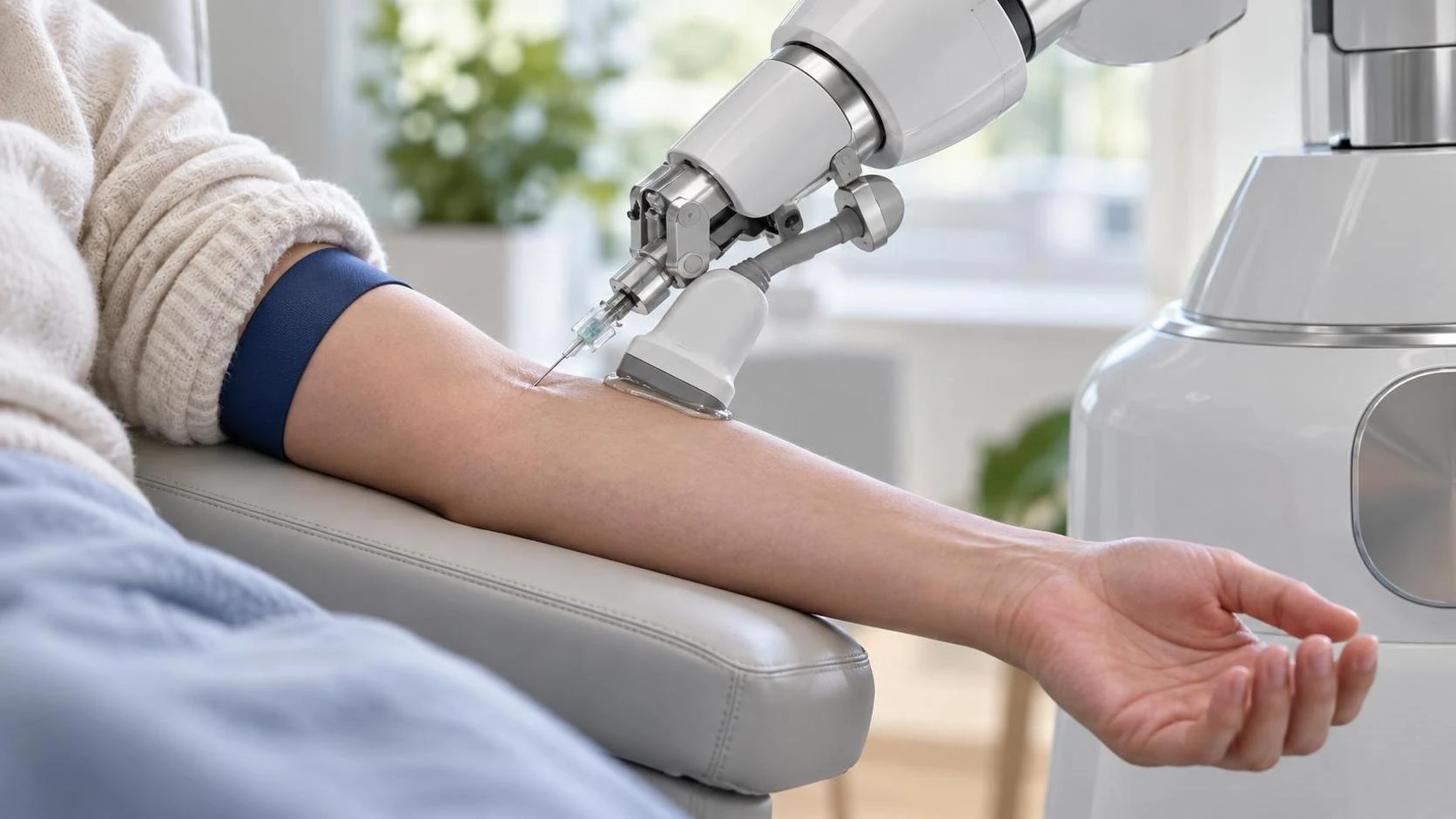 FDA разрешило Aletta — автономную систему для забора крови у взрослых вне больниц. Машина сама находит вену, - изображение