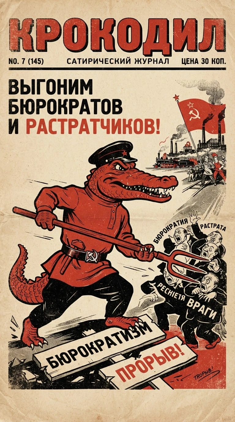 27 августа 1922 года вышло приложение к «Рабочей газете» с красным крокодилом на обложке. Этому номеру было - изображение