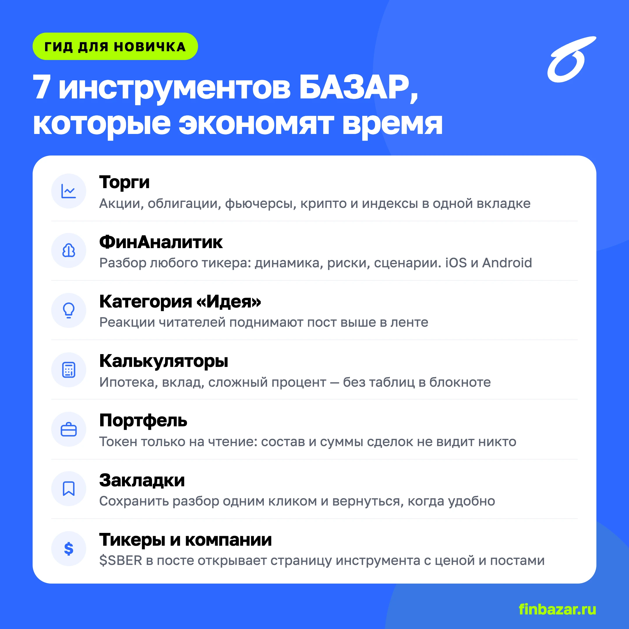 Гид по платформе БАЗАР: с чего начать новому пользователю Собрали в одном месте инструменты, которые реально - изображение