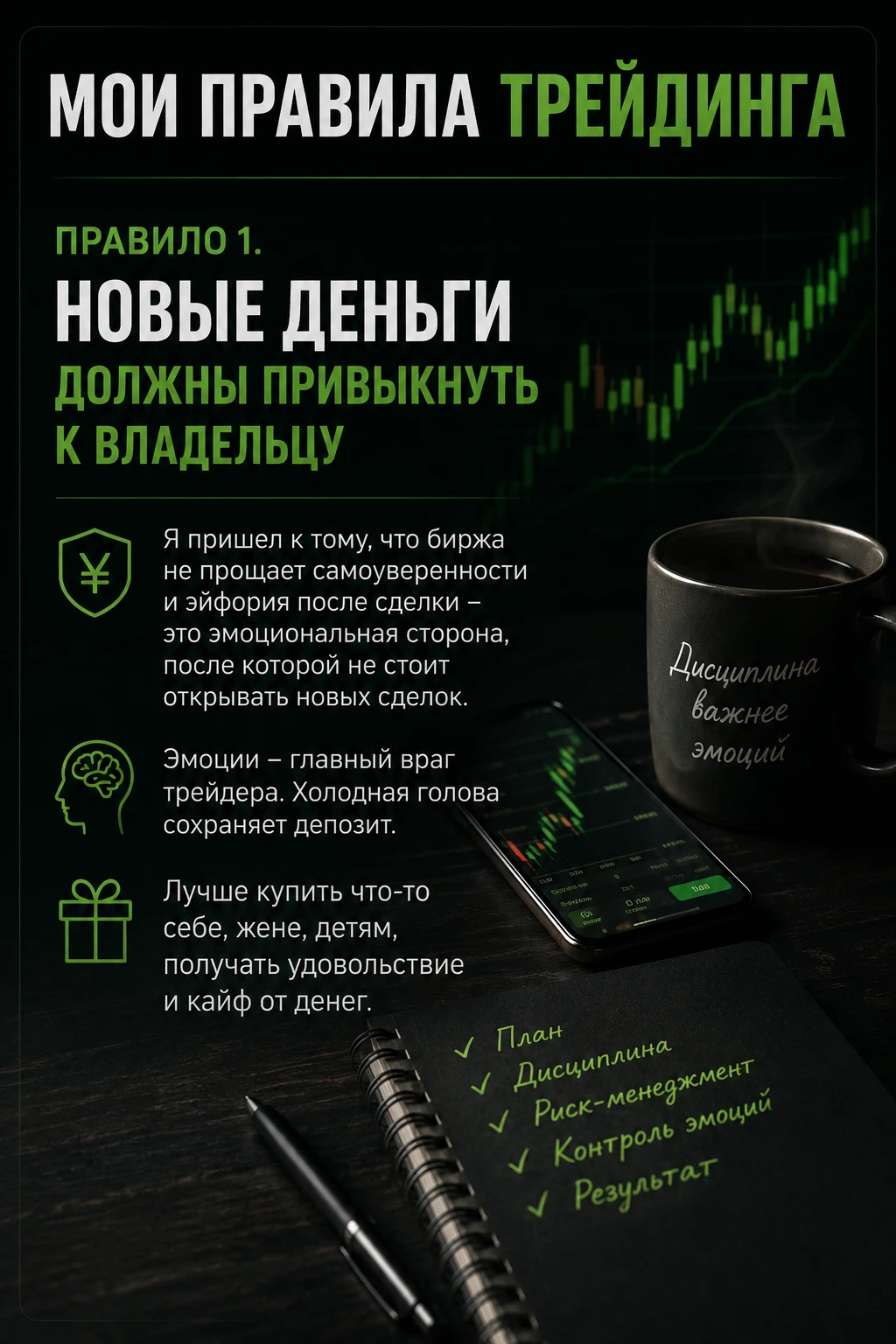 У кого также работает? Только начинаешь включать любые эмоции, сразу получаешь неудачные сделки и не одну... - изображение