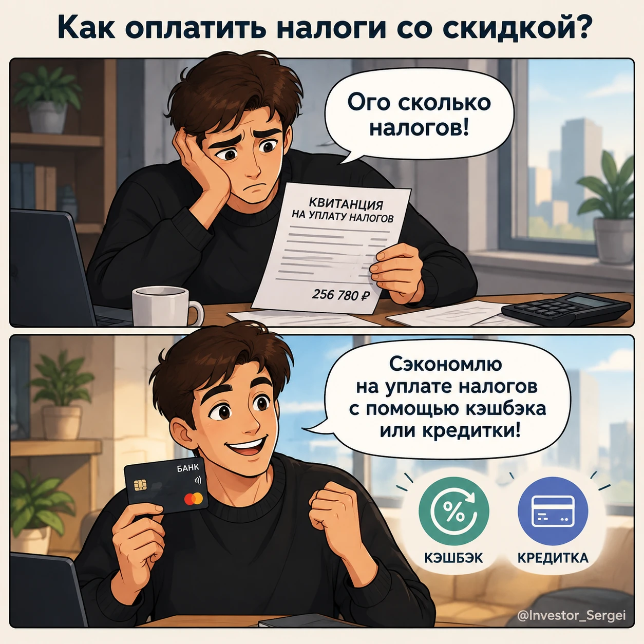 Используем кэшбэки, длинные грейсы кредиток и рассрочку Что ж делать, налоги неизбежны, поэтому ищем способы - изображение