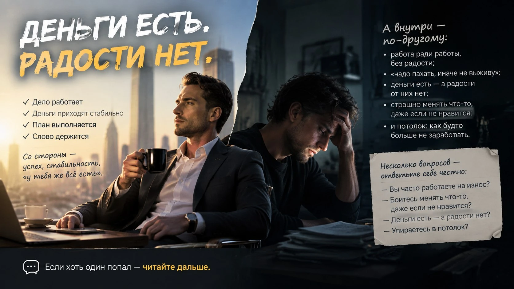 Есть люди, на которых всё держится. Дело работает, деньги приходят стабильно, план выполняется, слово держится. - изображение
