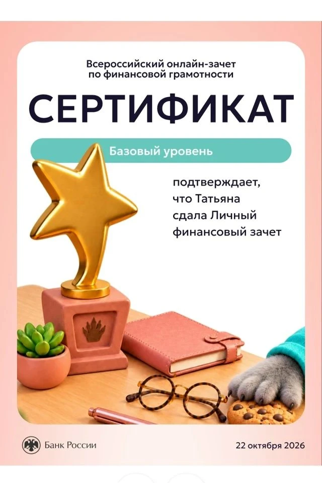 По рекомендации @Alexander1984 успешно сдала зачёт и получила полезные знания на платформе Finzachet. ru о том, - изображение