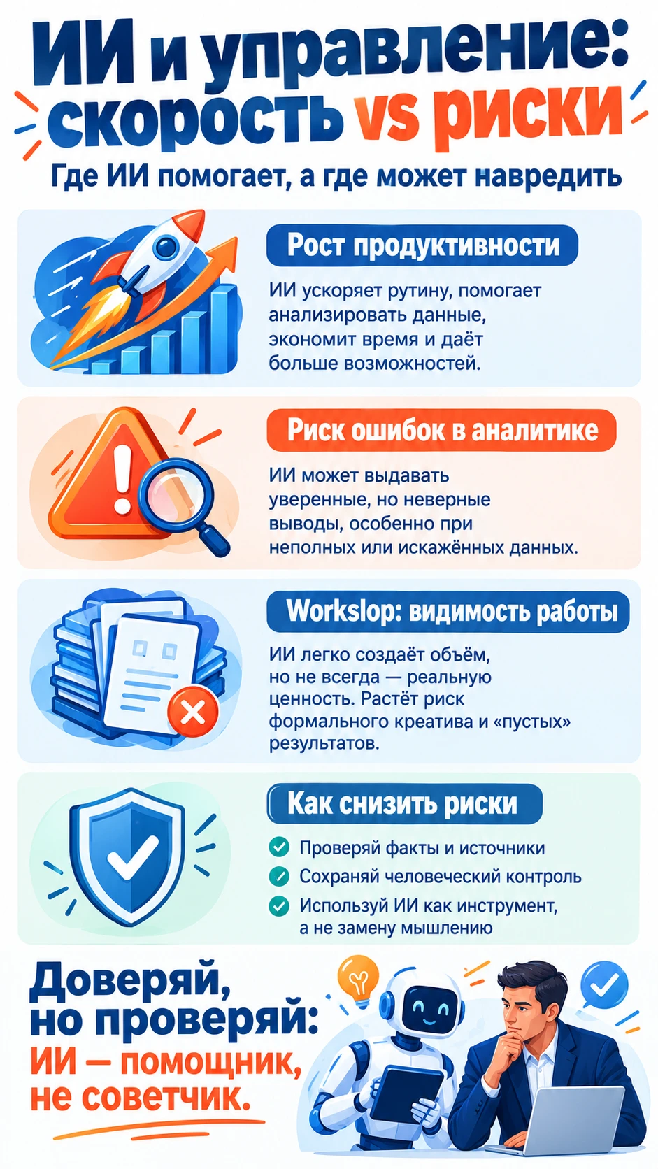 ИИ повышает продуктивность, но увеличивает риск управленческих ошибок Искусственный интеллект стремительно - изображение