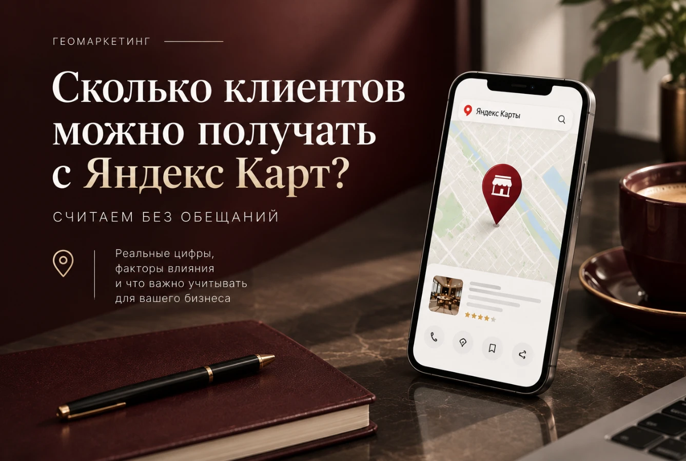 Сколько клиентов мне дадут Яндекс Карты? - Это один из первых и частых вопросов, который задаёт собственник, - изображение