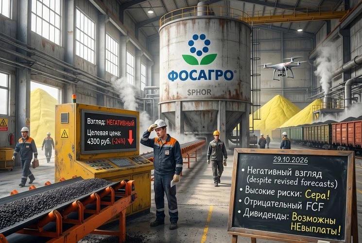 29.10.2026 Несмотря на пересмотр прогнозов по рынку удобрений в сторону повышения, взгляд на бумагу остается - изображение
