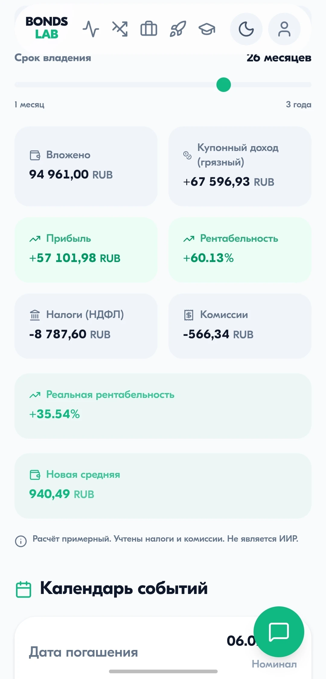 🤔 Сколько я заработаю если куплю 100 облигаций АПРИ БО-002Р-13 (RU000A10E5C4 ) 📈 💰 Вложено: 94 961,00 RUB 💸 - изображение