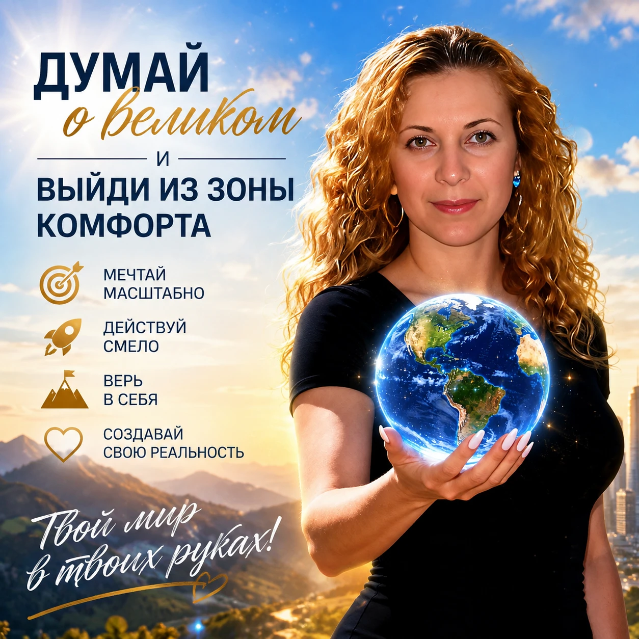 Большие перемены начинаются с маленького шага. Не бойся мечтать масштабно, пробовать новое и делать то, что - изображение