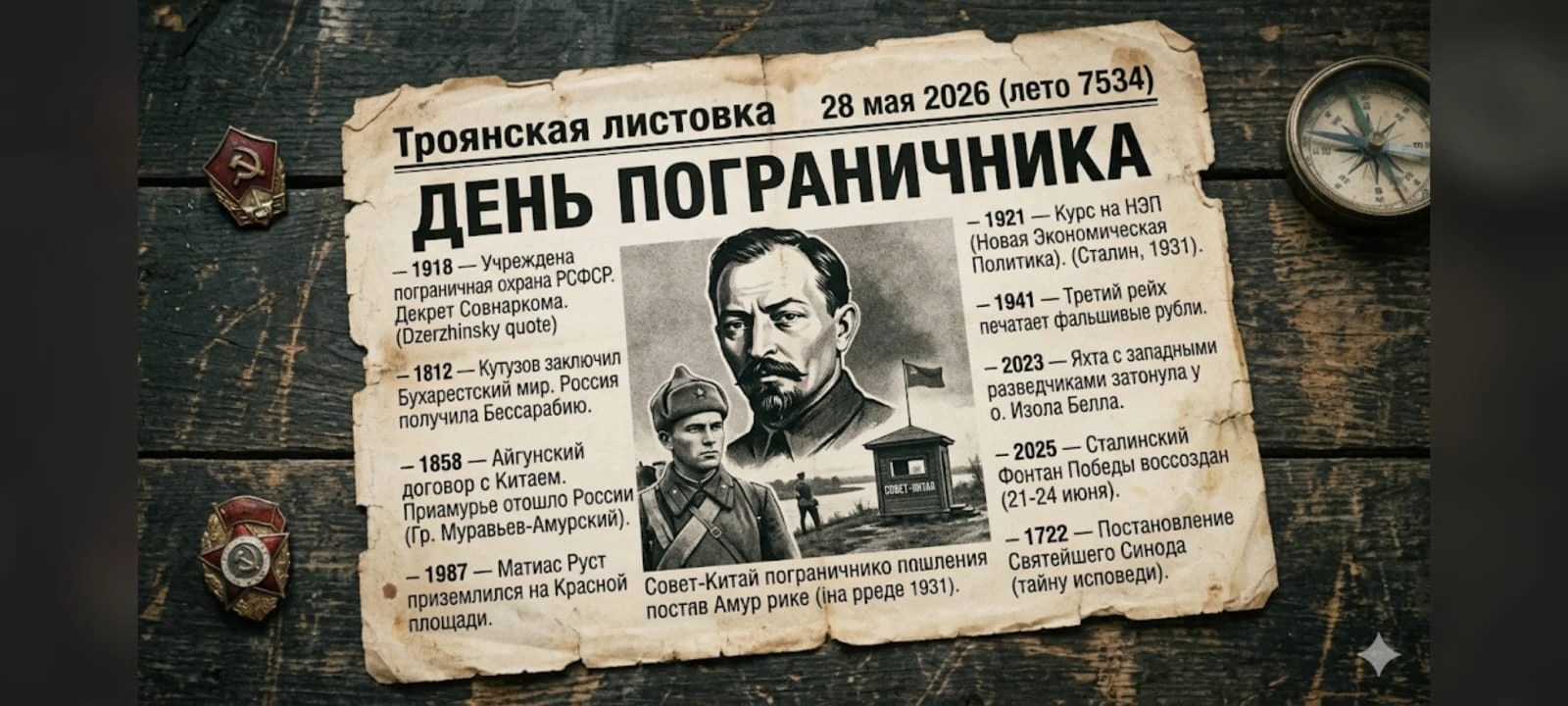 День пограничника 1722 (7230) — Принято инициированное Петром I постановление Святейшего Синода, нарушать тайну - изображение