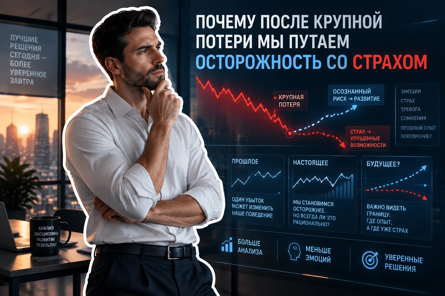 После серьёзного убытка мы почти никогда не возвращаемся в рынок прежними. Формально опыт остаётся с нами: мы - изображение