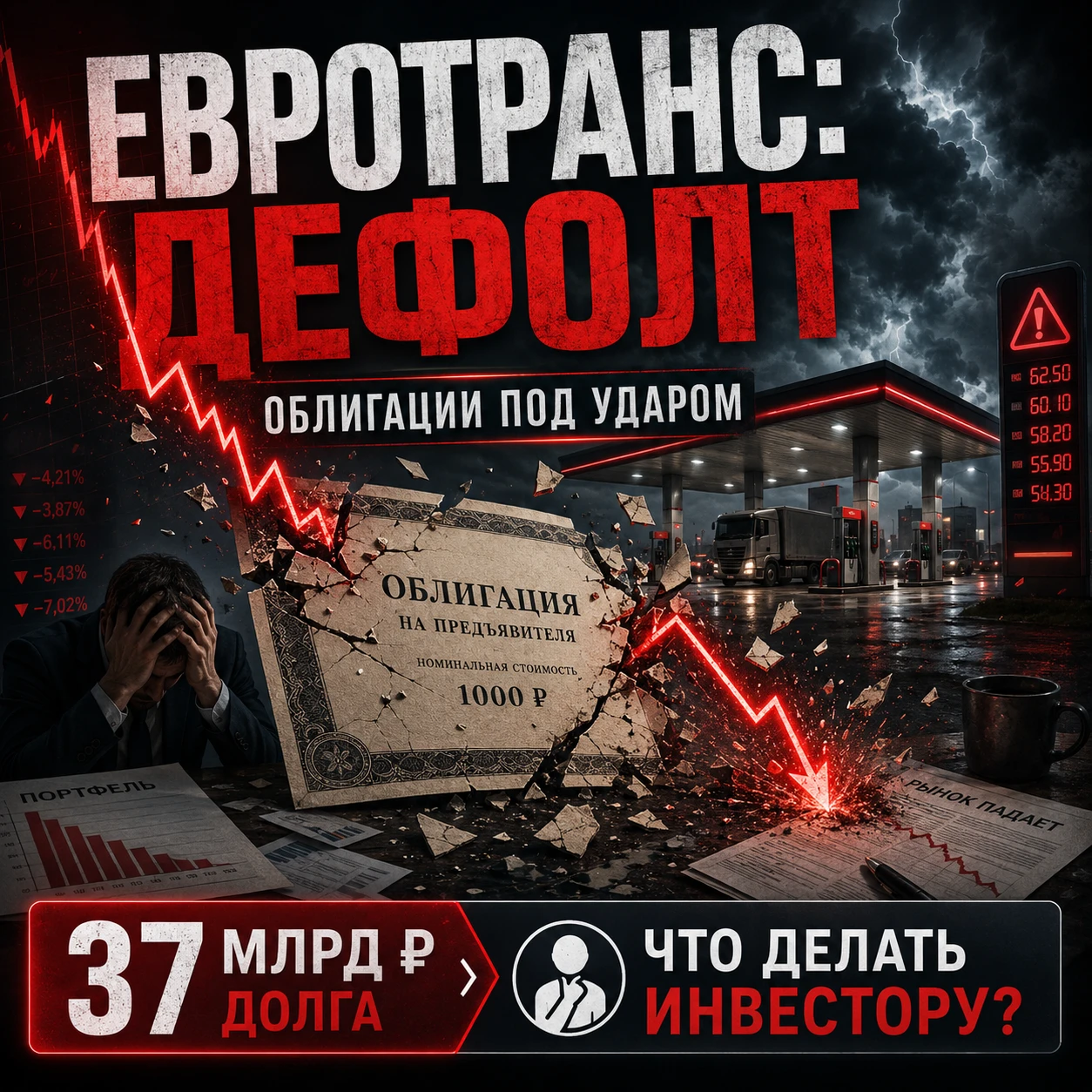 5 августа 2026 года технические дефолты ПАО «ЕвроТранс» перешли в полноценные. Московская биржа зафиксировала - изображение