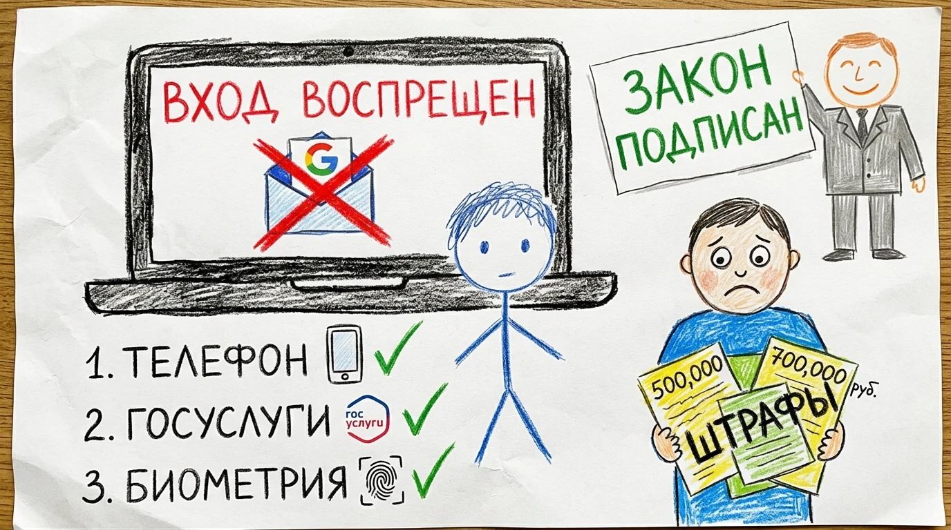 👋 Друзья, привет! Президент подписал закон, который вводит штрафы за авторизацию на сайтах через иностранные - изображение