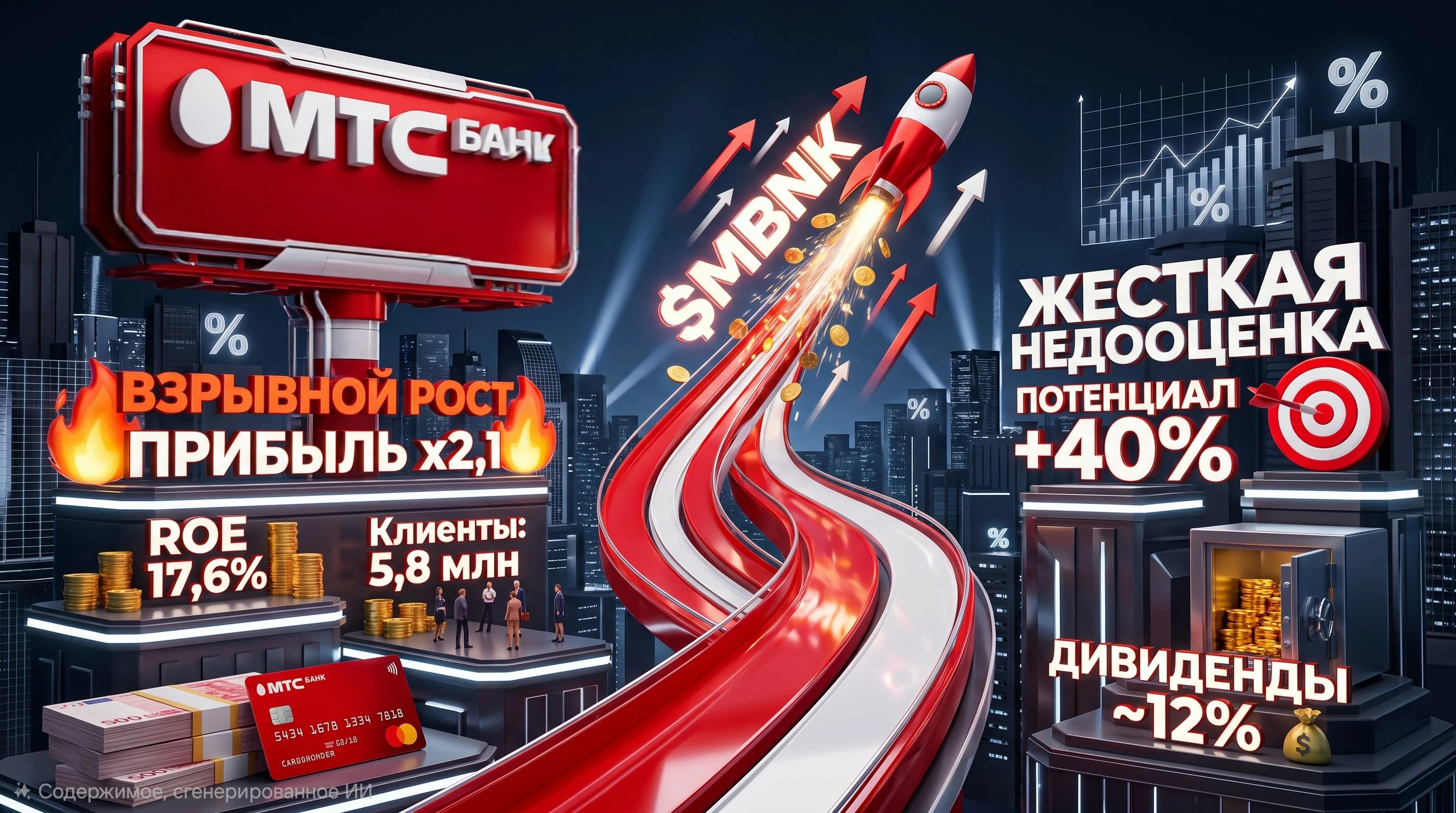 #MBNK #МТСБанк #Отчетность #Акции #Инвестиции #ФондовыйРынок ​🔥 "МТС Банк" $MBNK структурная недооценка, - изображение