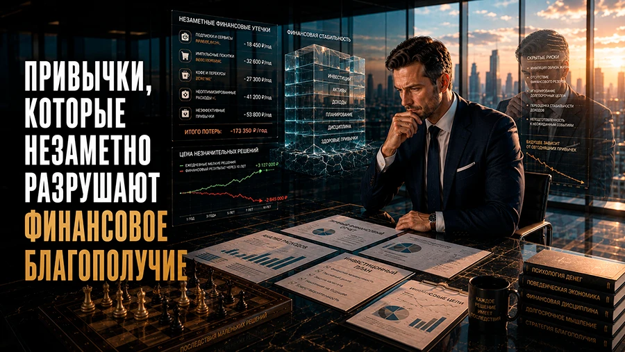 Финансовые проблемы редко начинаются с одной крупной ошибки. Гораздо чаще они начинаются с привычек, которые - изображение