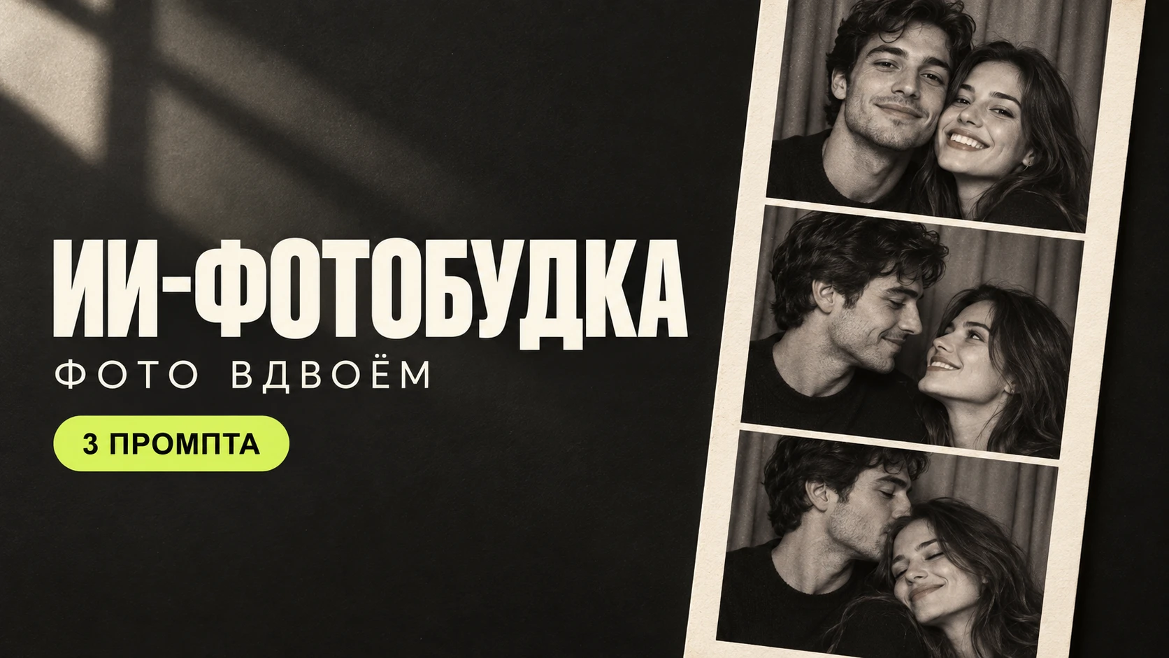 В полоске фотобудки несколько простых эмоций превращаются в маленькую историю. Люди смотрят в камеру, улыбаются, - изображение