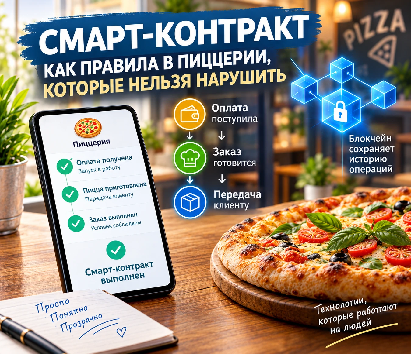 Когда я впервые начала разбираться в блокчейне, многие термины казались сложными. А вот смарт-контракт мне - изображение