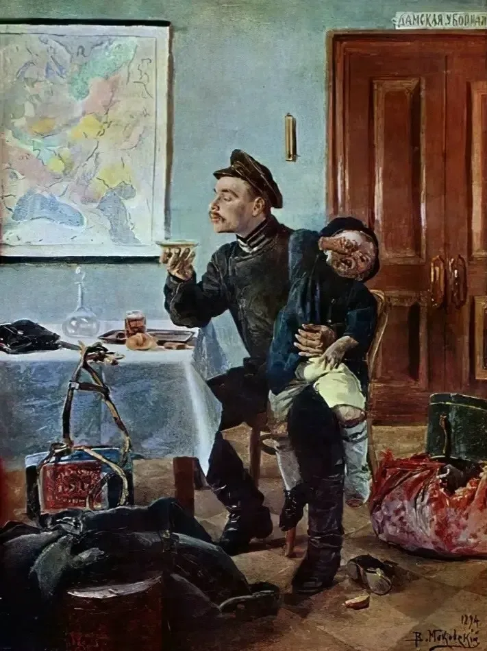 🖼 «В трактире» Владимир Маковский, 1897 год Помните, как в стрессе хочется просто налить себе чаю и выдохнуть? - изображение