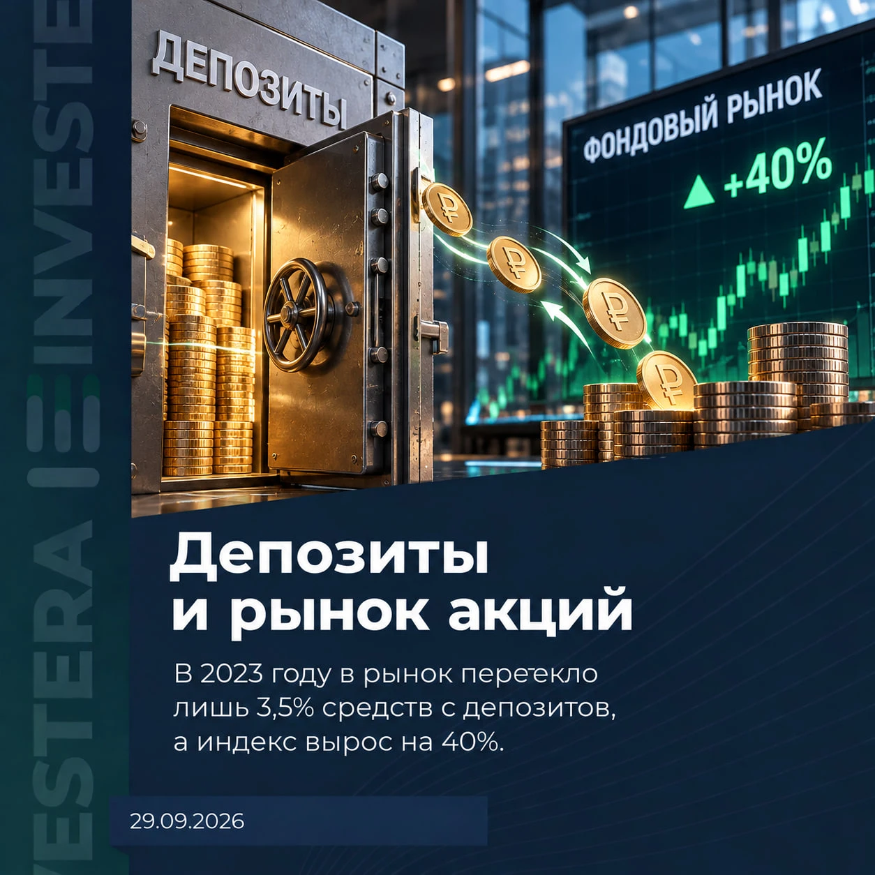 Очень популярный тезис — снижение ставок приведет к перетоку депозитов на фондовый рынок. Два основных вопроса — - изображение