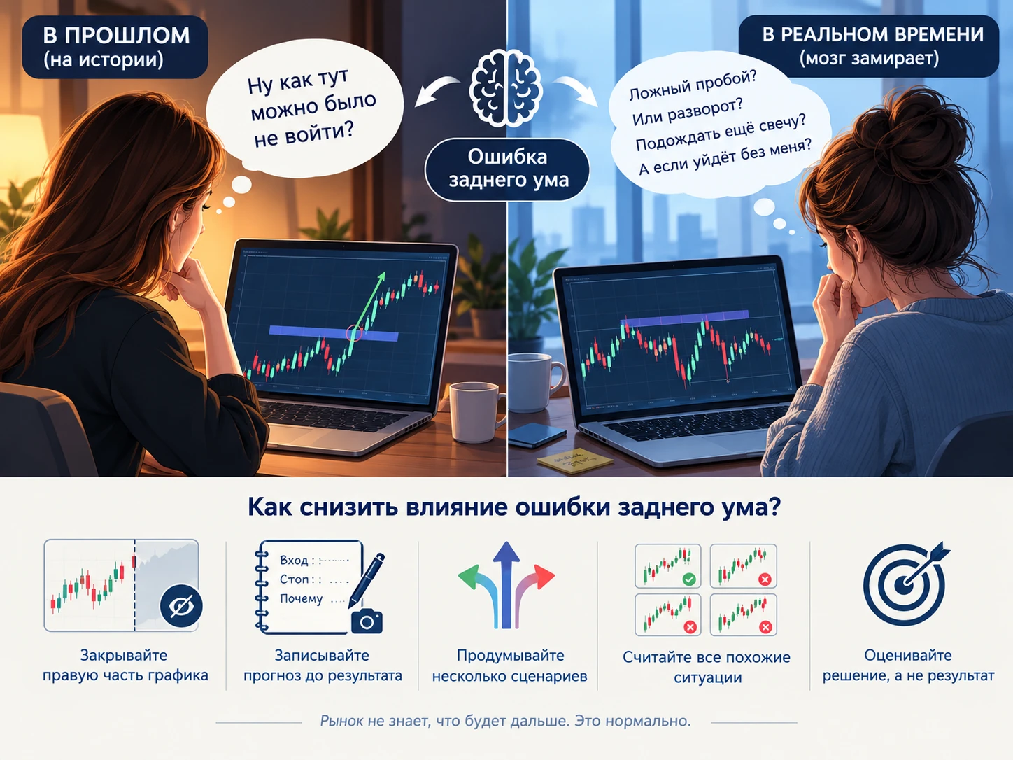 Воскресенье, вечер. Вы открываете график EURUSD за прошлую неделю. Вот уровень, вот ложный пробой, вот разворот - изображение
