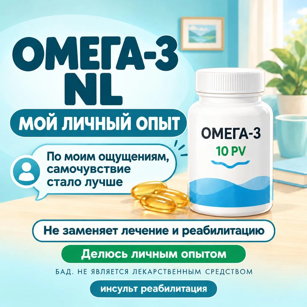 Сегодня хочу рассказать о добавке «Омега-3» от NL, которую принимаю сам. За время приёма я заметил значительное - изображение
