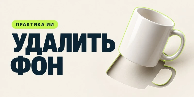 Удалить фон с фото кружки бывает проще, чем сохранить саму кружку: тонкий ободок, блик на глазури и просвет - изображение