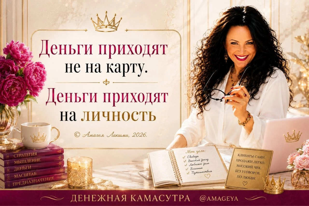 Деньги приходят не на карту, деньги приходят на личность. О чем она для вас? Вообще, эту мысль ВАЖНО ПРОГРУЗИТЬ - изображение
