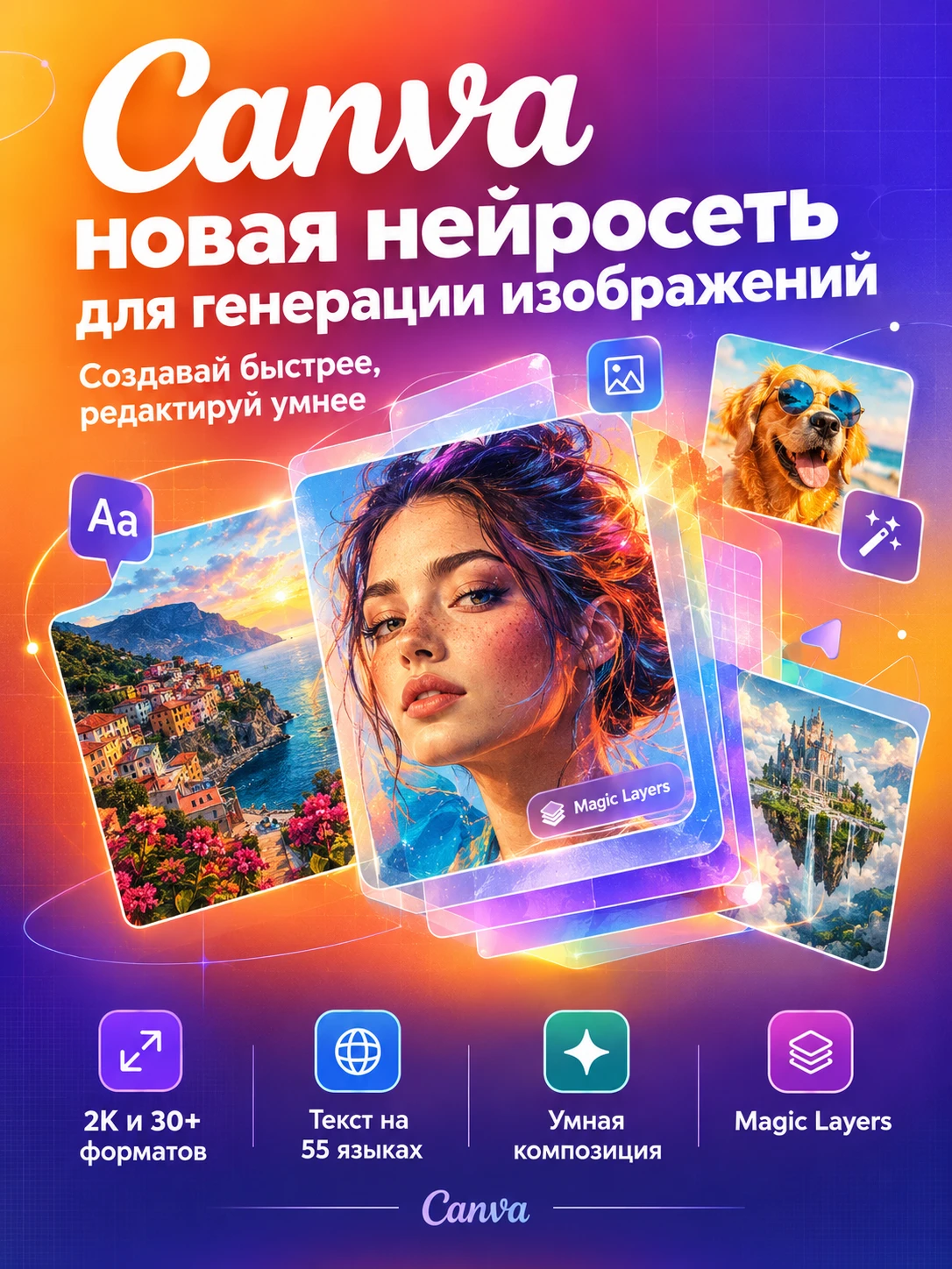 Canva выпустила свою нейросеть для генерации изображений: что это значит для дизайнеров Canva, давно известная - изображение