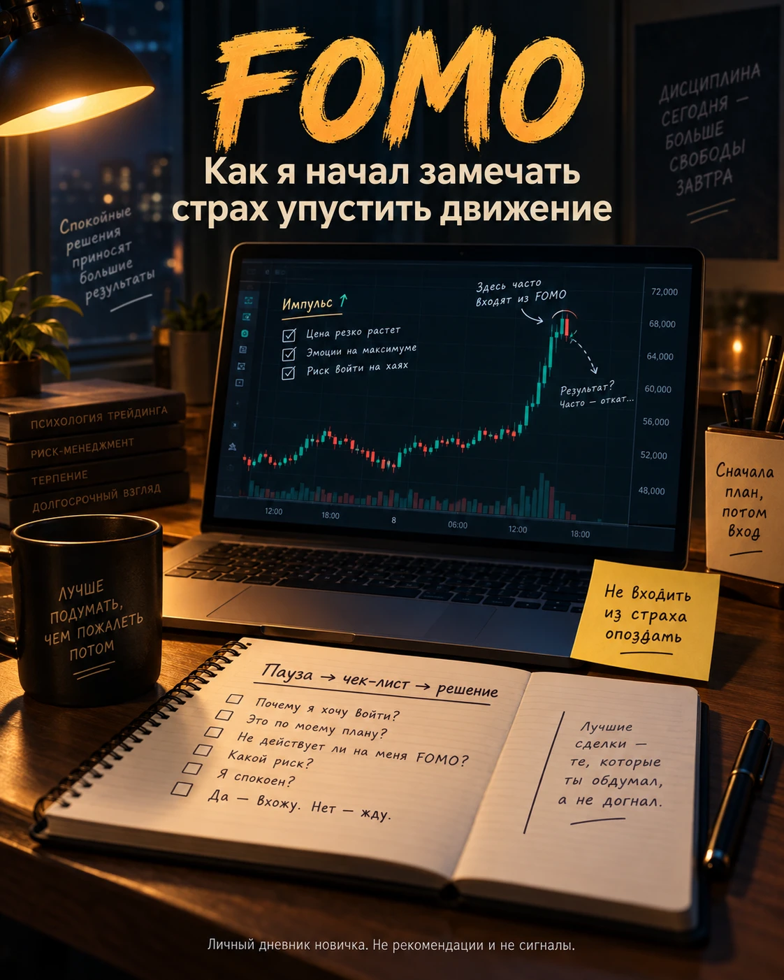 Продолжаю вести свой дневник пути в криптотрейдинг. После разбора ошибок новичка я понял, что одна из самых - изображение